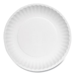 AJM Packaging Corporation Paper Plates, 6", White, Pack Of 1,000 Plates