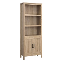 Sauder Select 72"H 5-Shelf Bookcase With Doors, Khaki Pine™
