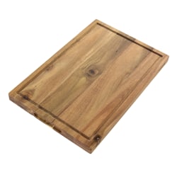 Kenmore Archer Acacia Wood Cutting Board With Groove Handles, 1"H x 12"W x 18"D, Brown
