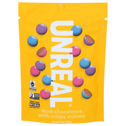 Unreal Crispy Quinoa Dark Chocolate Gems, 5 Oz, Total Qty 6