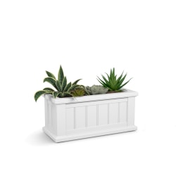 Mayne Cape Cod Square Planter, 11"H, White