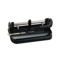 Swingline® Lever-Handle Heavy-Duty Paper Punch, Black