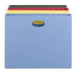 Smead® Flex-I-Vision Color Hanging Pockets, Letter Size, 3 1/2" Expansion, Assorted Colors, Pack Of 4