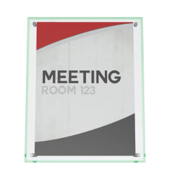 Deflecto Superior Image® Beveled Edge Sign Holder, 12 5/8"H x 10 1/6"W x 3 3/8"D, Clear
