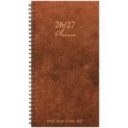 Willow Creek Press Academic Weekly/Monthly Spiral Planner, 3-1/2" x 6-1/2", Camel, July 2026 - June 2027, Total Qty 1
