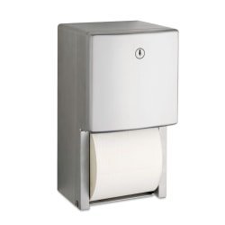 Bobrick Surface-Mounted Multi-Roll Toilet Tissue Dispenser - Roll Dispenser - 2x Roll - 11"x6.1"x 5.9" Depth - B4288