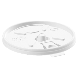 Dart Lift-n-Lock Lid For Foam Cups, 12 Oz, White, Pack Of 1,000