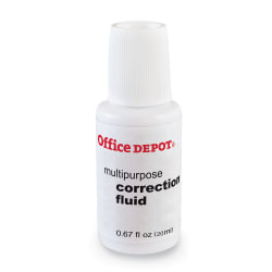 Office Depot® Brand Correction Fluid, Multipurpose, 20 mL, White