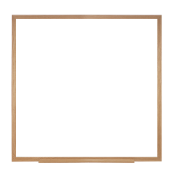 Ghent M2W Non-Magnetic Dry-Erase Whiteboard, Porcelain, 48 1/2" x 48 1/2", Oak Wood Frame, Natural Finish