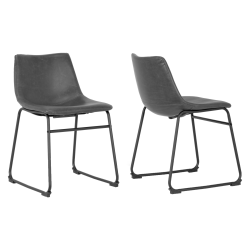 Glamour Home Adan Dining Chairs, Vintage Gray, Set Of 2 Chairs