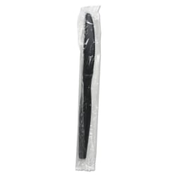 Boardwalk® Heavyweight Wrapped Polystyrene Knives, Black, Pack Of 1000 Knives