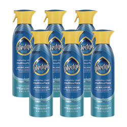Pledge® Multi-Surface Everyday, Rainshower, 9.7 oz Aerosol Spray, 6/Carton