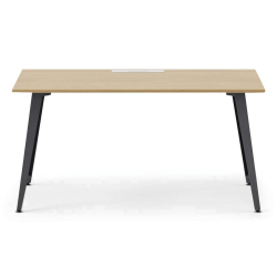 Branch Furniture Office Desk, Woodgrain/Charcoal