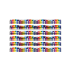 Eureka Extra Wide Deco Trim Packs, 37’ x 3-1/4", Crayola Crayons, Set Of 6 Packs