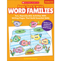 Scholastic® Read, Sort & Write: Word Families Book, Preschool - Grade 2