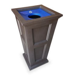 Mayne Fairfield Polyethylene Recycle Bin, 24 Gallon, Espresso