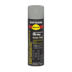 Rust-Oleum Hard Hat High Performance V2100 System Rust Preventive Enamel Spray Paint, 15 Oz, Gloss Light Machine Gray, Case Of 6 Cans