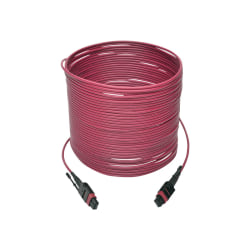 Tripp Lite MTP/MPO Multimode Patch Cable, 12 Fiber, 40/100 GbE, 40/100GBASE-SR4, OM4 Plenum-Rated (F/F), Push/Pull Tab, Magenta, 15 m (49.2 ft.) - Patch cable - MTP/MPO multi-mode (F) to MTP/MPO multi-mode (F) - magenta