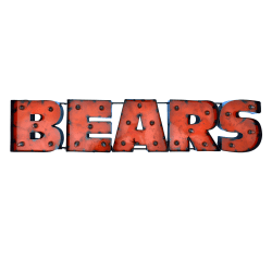 Imperial NFL Lighted Metal Sign, 8-3/4" x 43-1/2", 90% Recycled, Chicago Bears