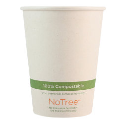 World Centric NoTree Paper Hot Cups, 12 Oz, Natural, Pack Of 1,000 Cups