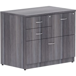Lorell® 2-Box/1-File 36"W Lateral 4-Drawer File Cabinet, Weathered Charcoal