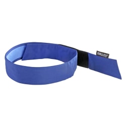 Ergodyne Chill-Its 6705CT PVA Evaporative Cooling Bandanas, Solid Blue, Pack Of 6 Bandanas