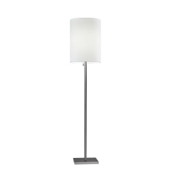 Adesso® Liam Floor Lamp, 60-1/2"H, White Shade/Brushed Steel