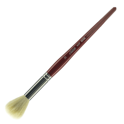 Silver Brush White Mop Paint Brush, 5518S, Size 14, Round Bristle, Goat Hair, Dark Red