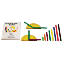 Learning Advantage GeoStix Basic Set, 80 Construction Sticks, 24 Activity Cards, 2 Protractors
