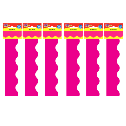 Trend Terrific Trimmers, Hot Pink, 39' Per Pack, Set Of 6 Packs