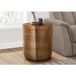 Monarch Specialties Delroye Accent Table, 22"H x 20"W x 20"D, Copper