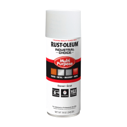 Rust-Oleum Industrial Choice 1600 System Multi-Purpose Enamel Spray Paint, 12 Oz, Gloss White, Case Of 6 Cans