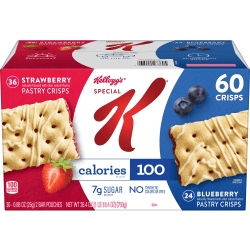 Special K Pastry Crisps - Individually Wrapped - Strawberry, Blueberry - 0.88 oz - 60 / Box