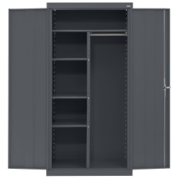 Sandusky Classic Series Medium-Duty Assembled Combination Storage Cabinet, 72"H x 36"W x 18"D, Charcoal