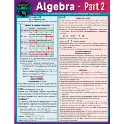 QuickStudy Guide, Algebra 2, 2229228