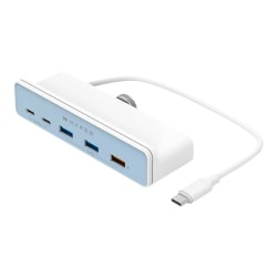 HyperDrive 5 in 1 USB C Hub for iMac 24?, 1.03"H x 1.57"W x 4.72"D, White, HD34A6