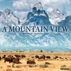 2026 Willow Creek Press Scenic Monthly Wall Calendar, 12" x 12", Mountain View, January To December, 52044