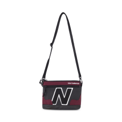 New Balance Legacy Shoulder Bag, 6-3/4"H x 9-5/16"W x 1-1/4"D, Black/Red
