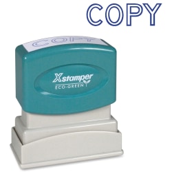Xstamper® One-Color Title Stamp, Pre-Inked, "Copy", Blue