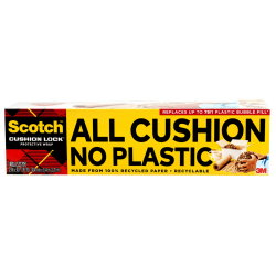 Scotch Cushion Lock Protective Wrap, 12-3/8 in x 30 ft, 1 Roll, Honeycomb Packing Paper, Alternative for Bubble Cushion Wrap, Brown