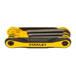 Stanley® 8-Piece Folding Hex Key Set, 7 1/4"H x 2 1/2"W x 1 15/16"D, Black/Yellow