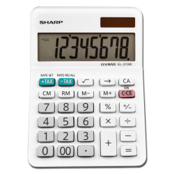 Sharp® White Series Desktop Calculator, EL-310WB