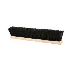 Globe Commercial Products Tampico Push Broom Head, 18" x 3-3/4", Black