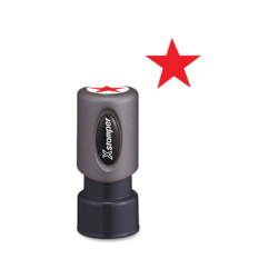 Xstamper® Pre-Inked Star Shape Stamp, 65% Recycled, 100000 Impression, Red