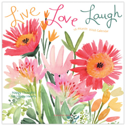 2026 Graphique Inspirational Monthly Mini Wall Calendar, 7" x 7", Live Love Laugh, January To December, MY44026