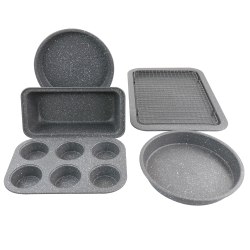 Oster 6-Piece Carbon Steel Non-Stick Bakeware Set, Graystone