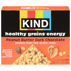 KIND Healthy Grains Energy Bars, Peanut Butter Dark Chocolate, 1.4 Oz, Total Qty 40
