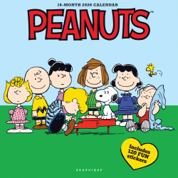 2026 Graphique Kids Monthly Wall Calendar, 12" x 12", Peanuts, January To December, CY17326