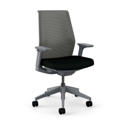 HON Cipher Ergonomic Mesh/Fabric Mid-Back Task Chair, Black/Charcoal