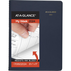 2024-2025 AT-A-GLANCE® 13-Month Weekly Appointment Book Planner, 8-1/4" x 11", Navy, January 2024 To January 2025, 7095020
